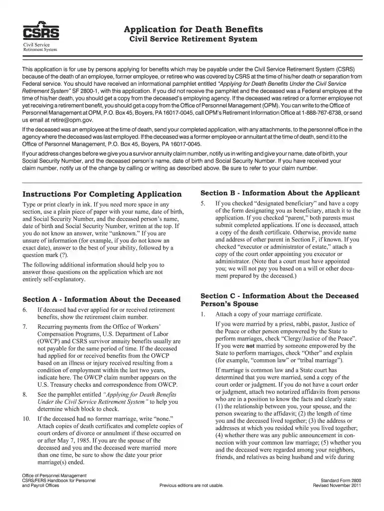 sf 2800 form Preview on Page 1