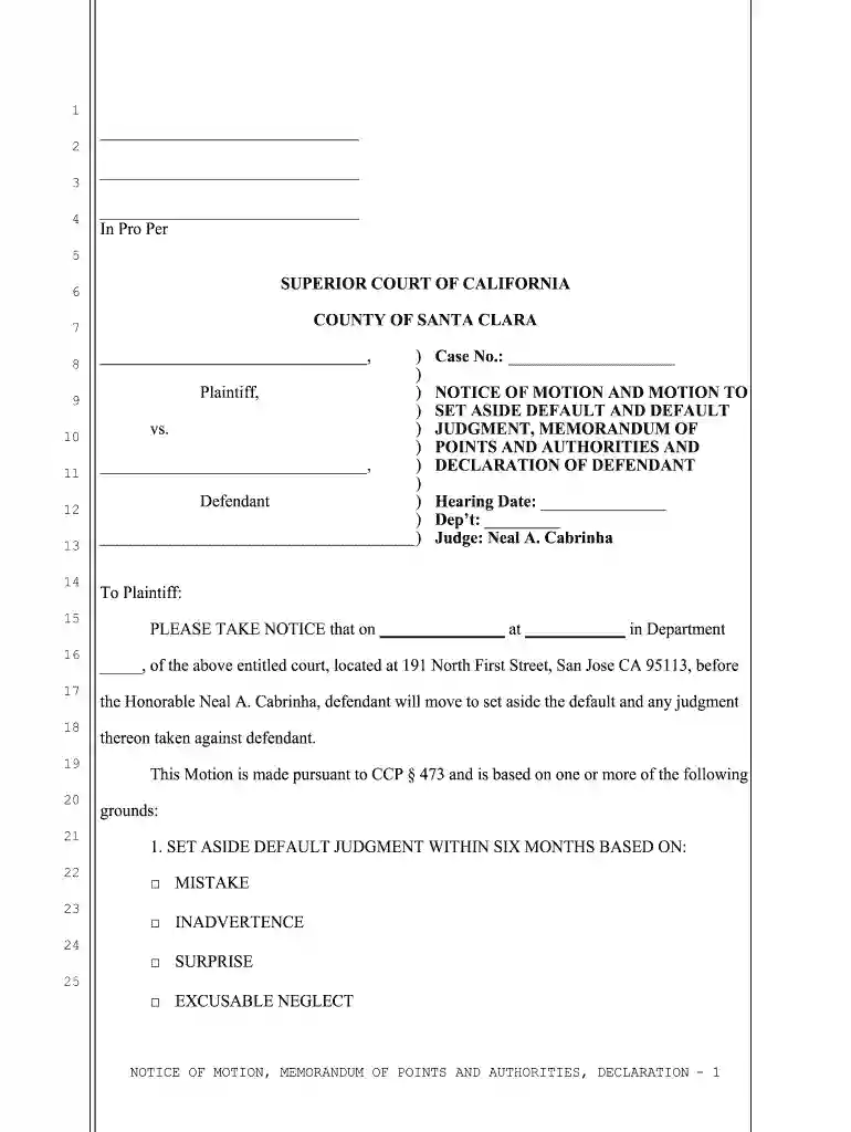 default judgment Preview on Page 1