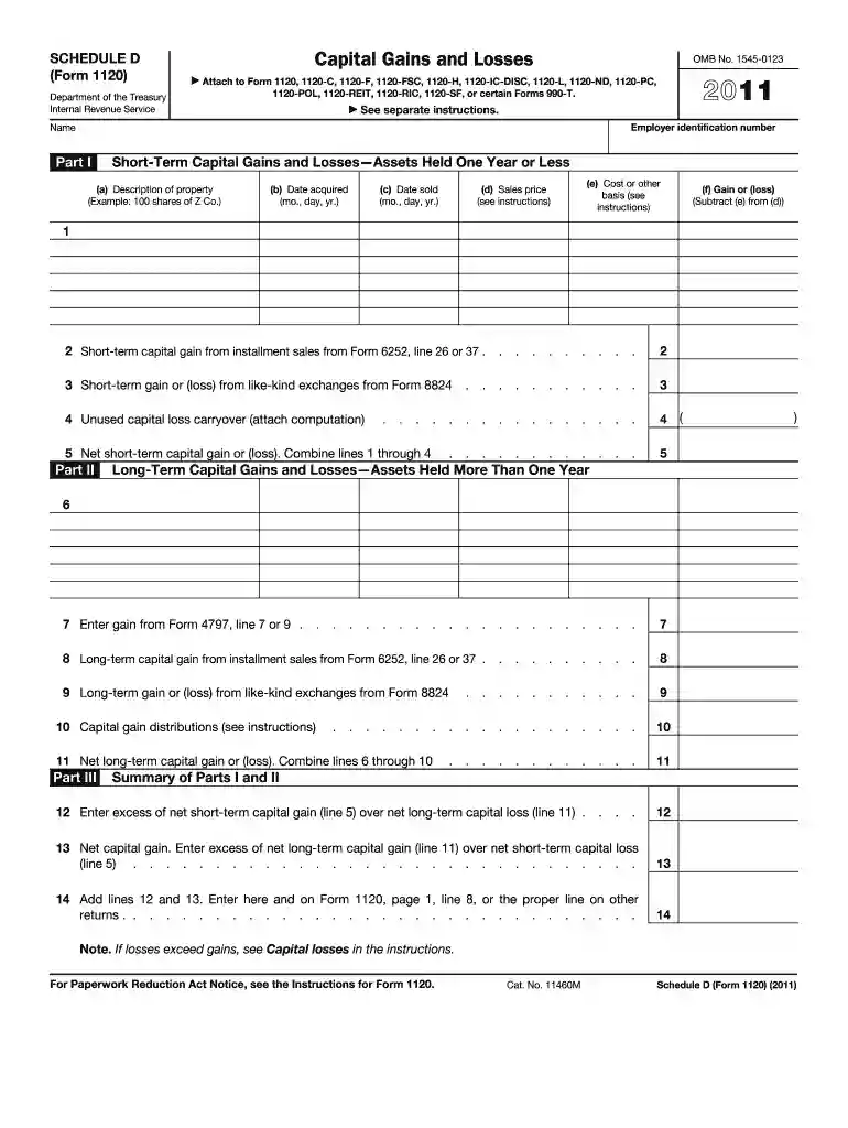 schedule d tax form Preview on Page 1