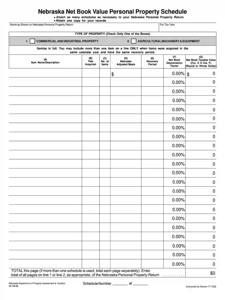 nebraska net personal property Preview on Page 1