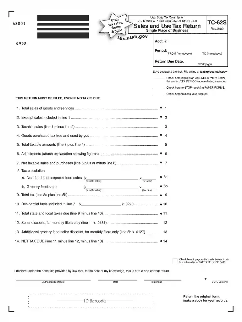 tc 62s form 2009 Preview on Page 1