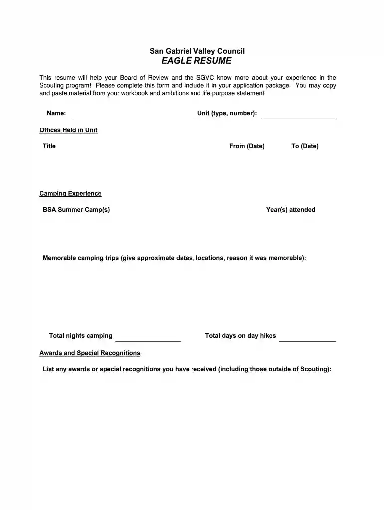 gabriel resume form Preview on Page 1
