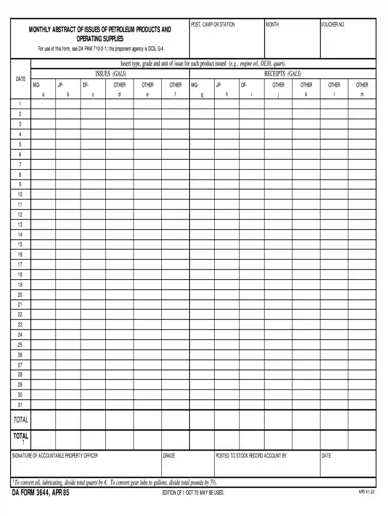 apc form 3644 Preview on Page 1