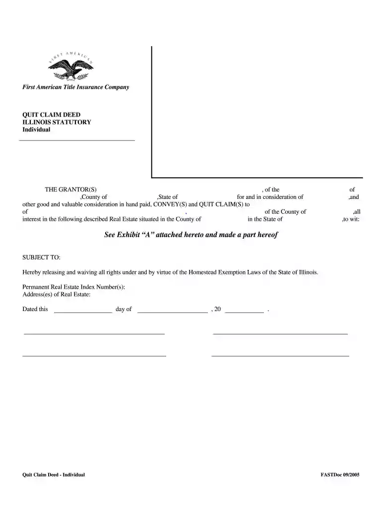 cook county quit claim deed form pdf Preview on Page 1