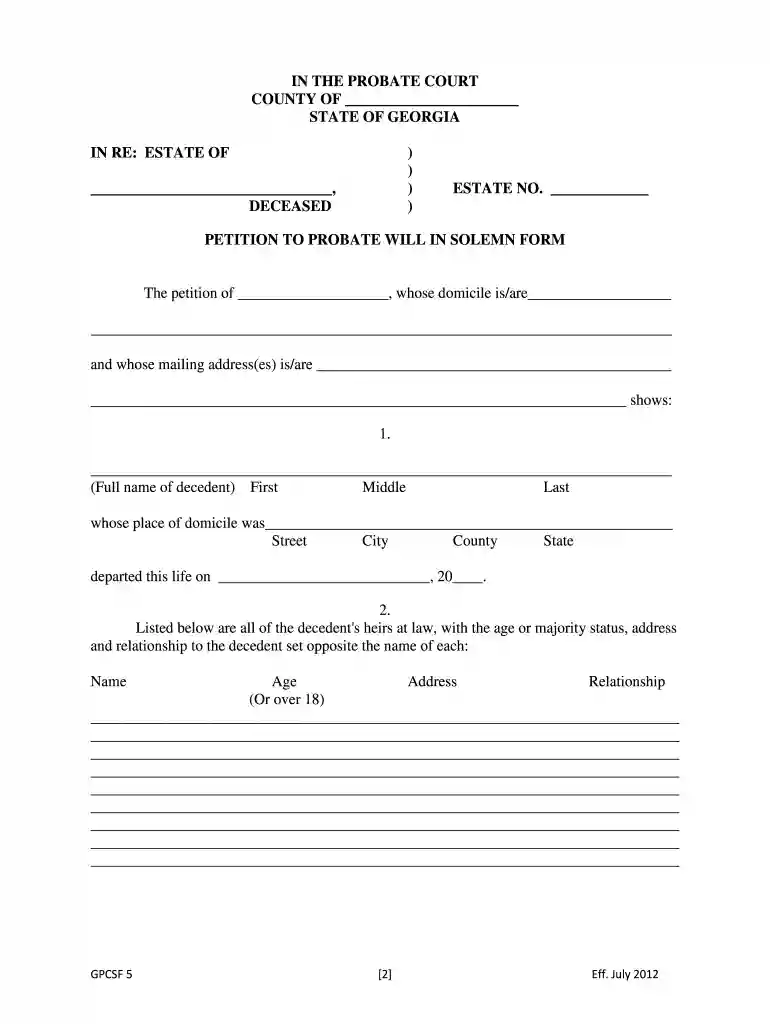 georgia probate handbook Preview on Page 1