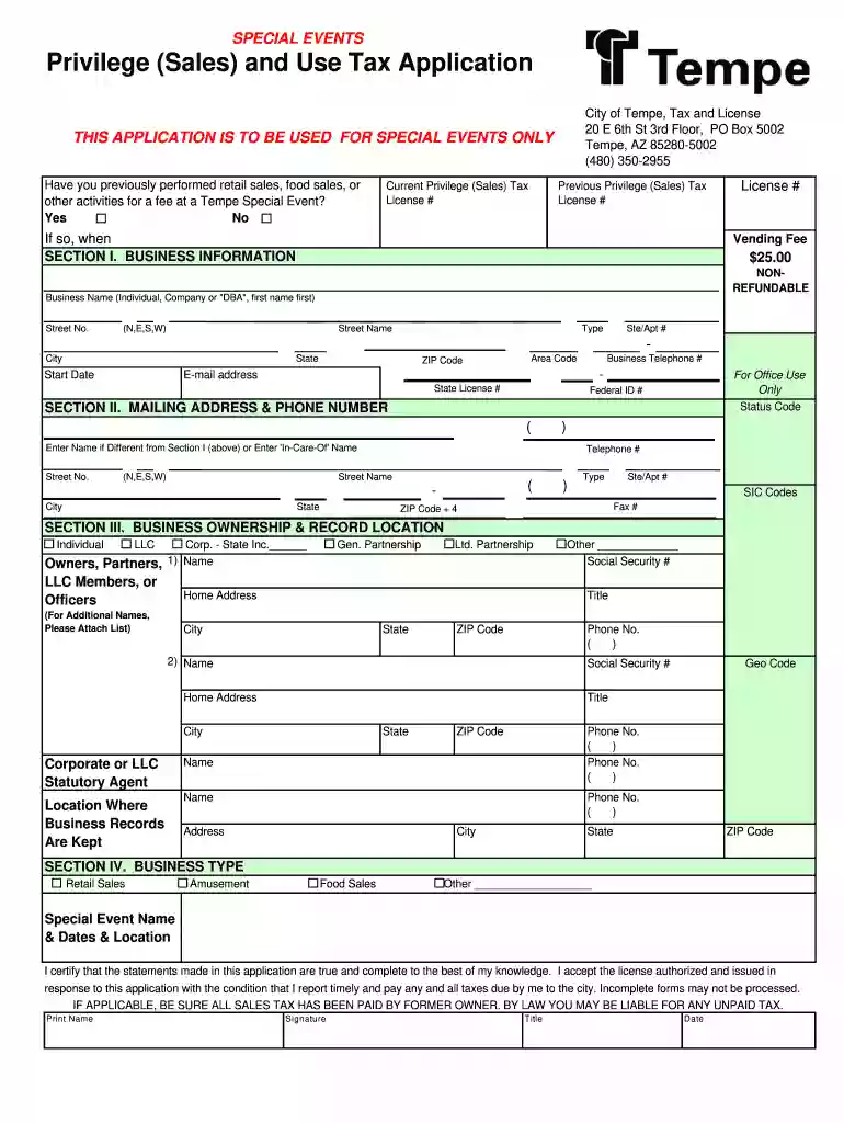 tempe tpt tax Preview on Page 1