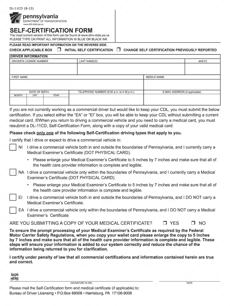 dot medical card pa Preview on Page 1