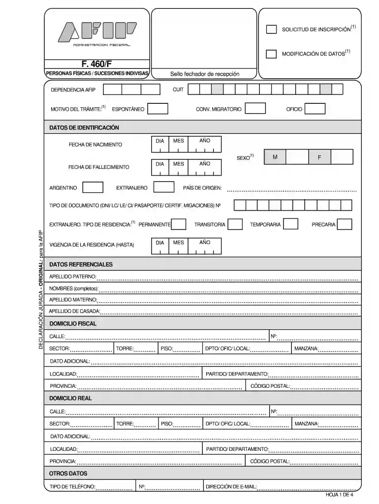 f460 f afip Preview on Page 1