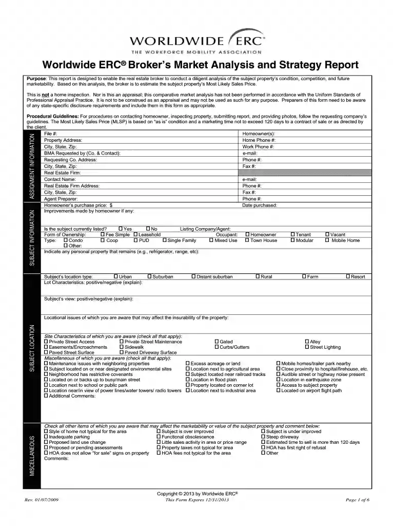 worldwide erc bma form Preview on Page 1
