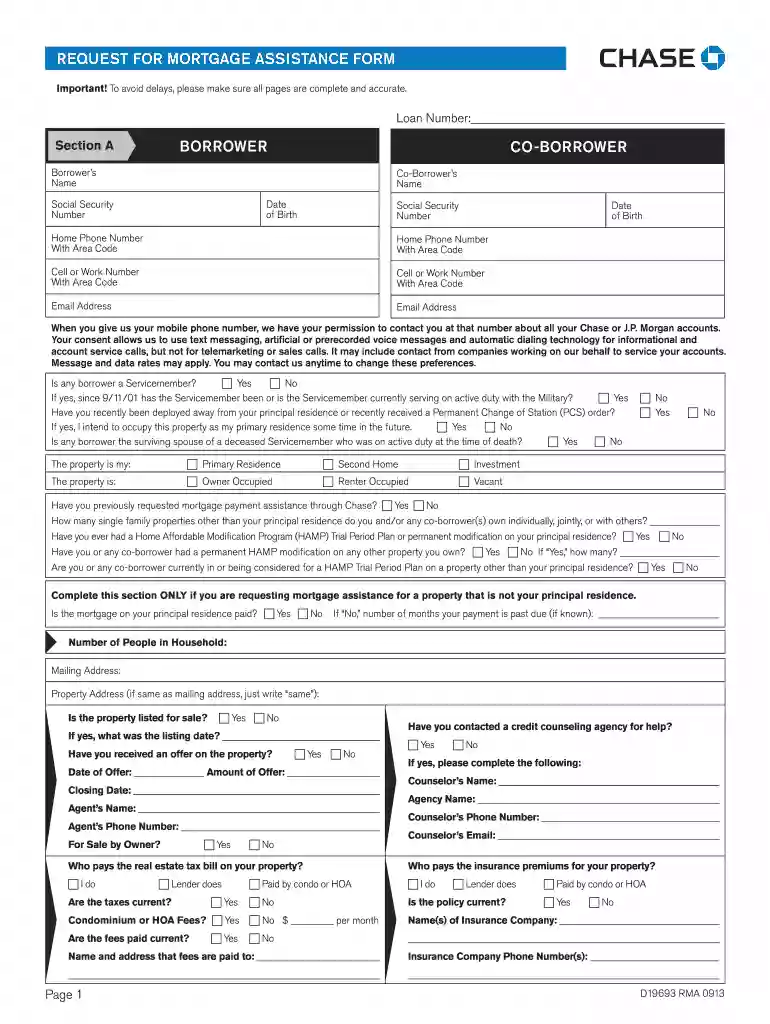 chase loan modification application pdf Preview on Page 1