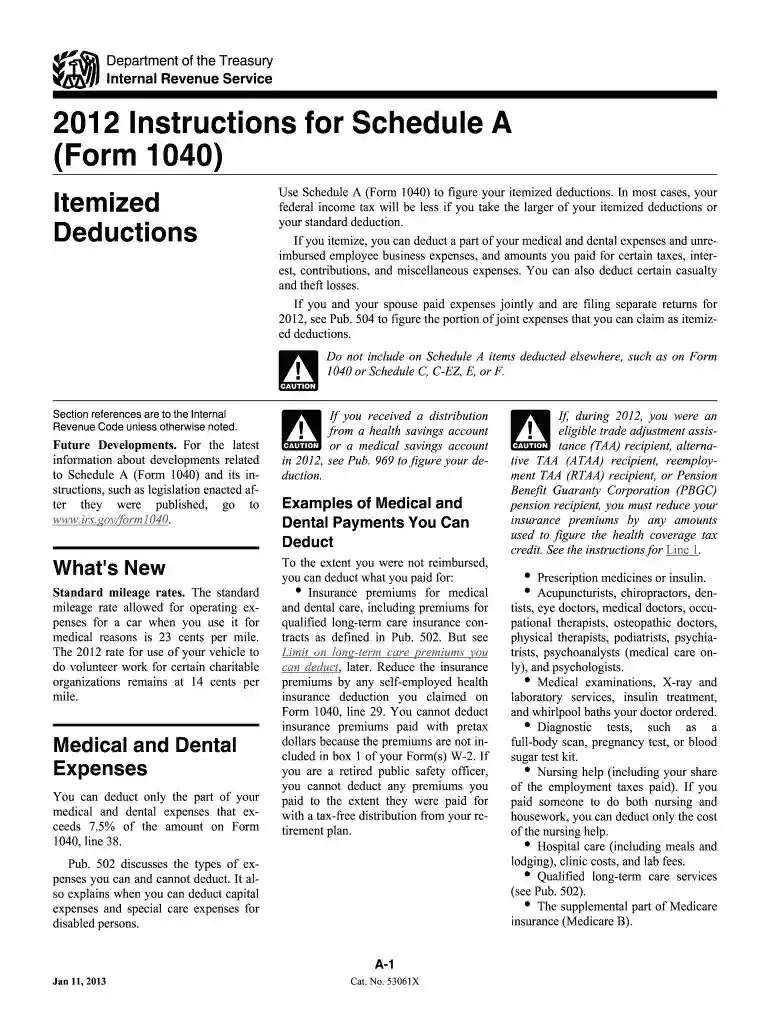 2012 instructions form Preview on Page 1