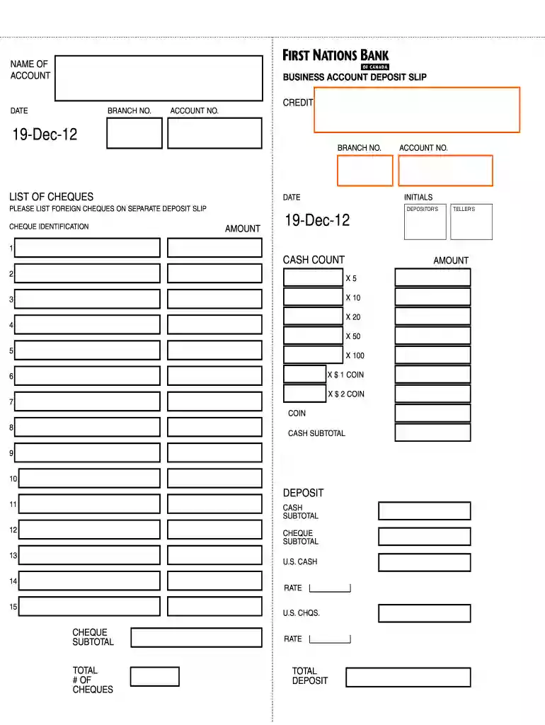 free printable deposit slips pdf Preview on Page 1