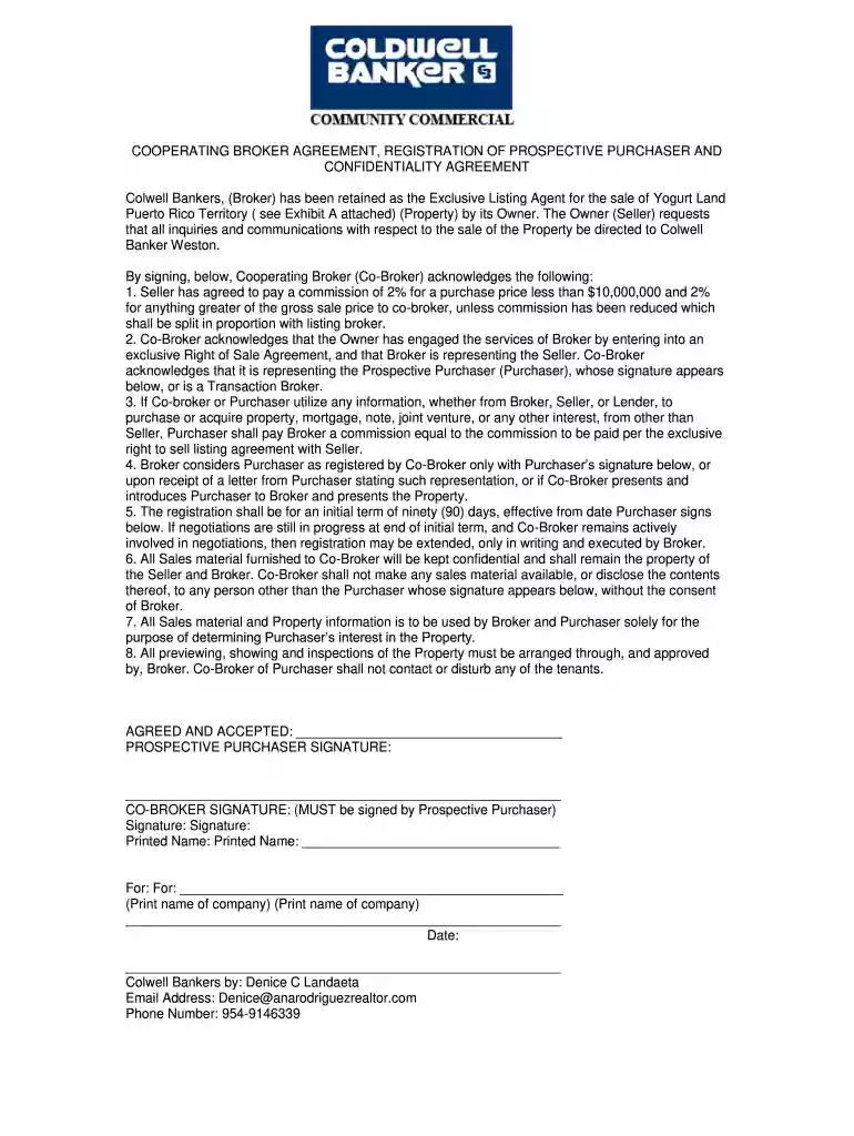 co broker agreement template Preview on Page 1