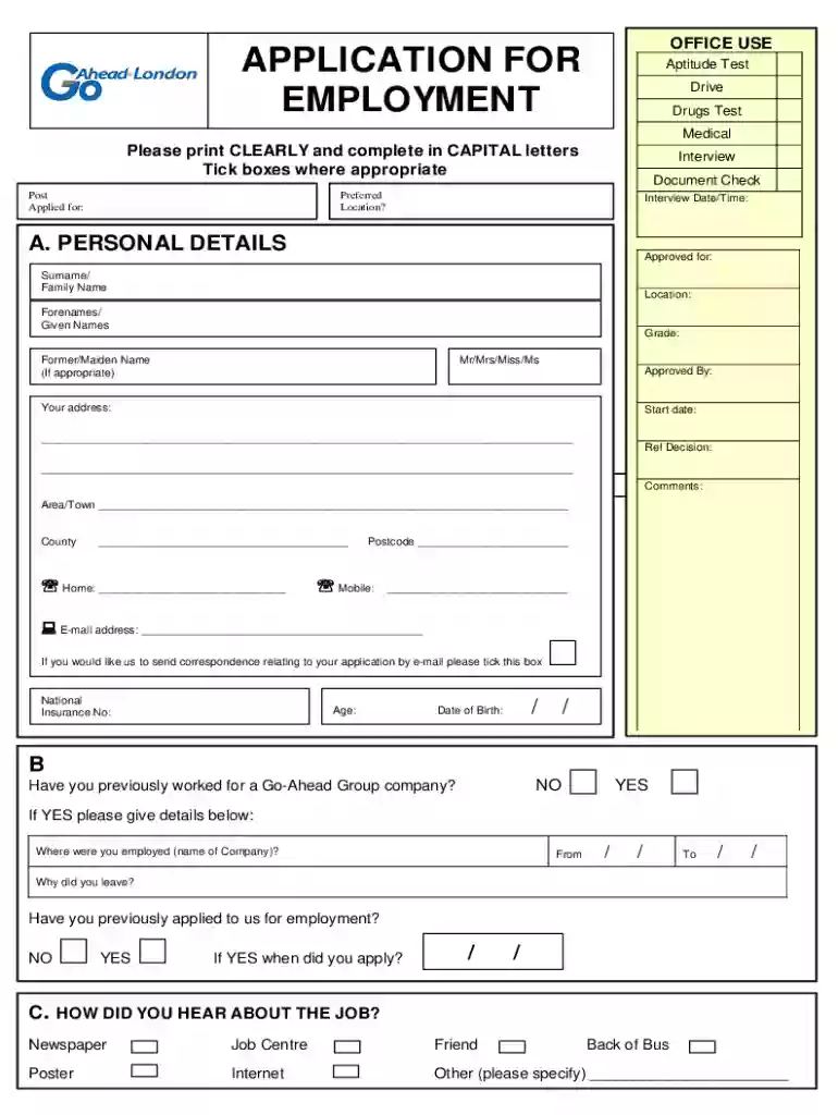 applicant format Preview on Page 1