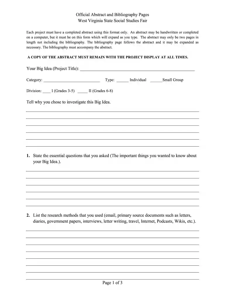 template for bibliography Preview on Page 1