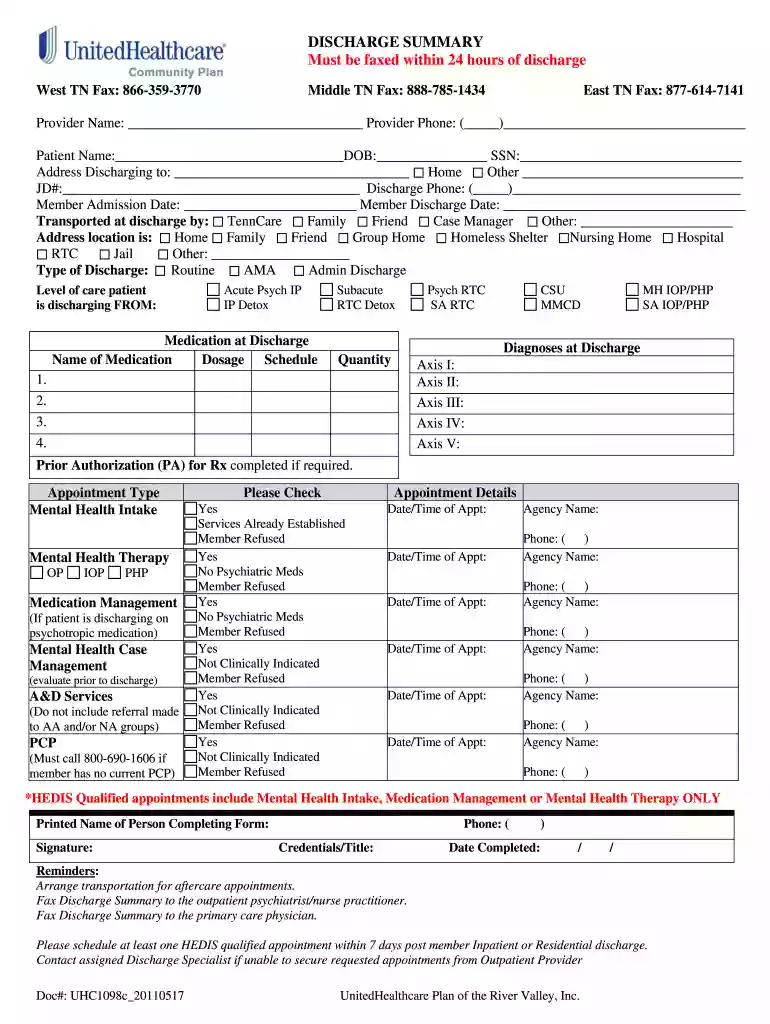 nursing home discharge planning form Preview on Page 1