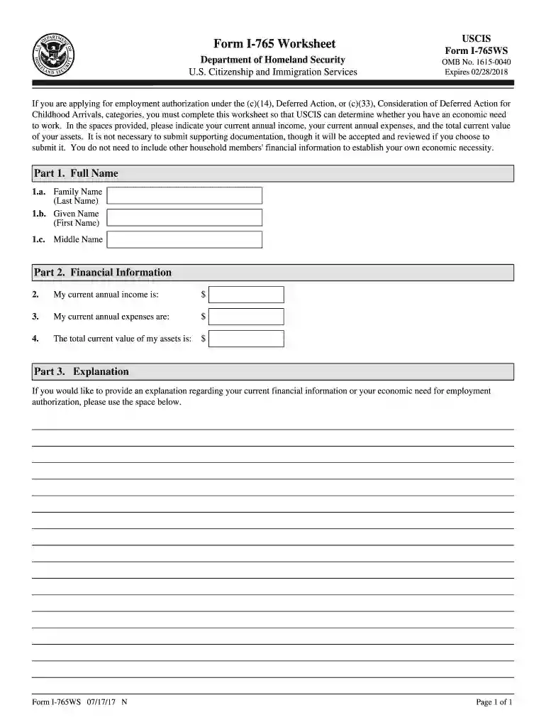 form i 765ws 2013 Preview on Page 1