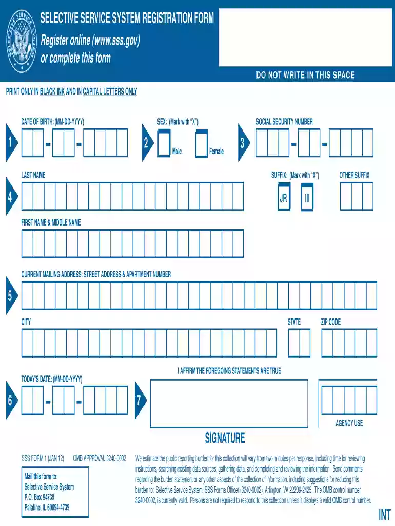 what is a selective service number Preview on Page 1