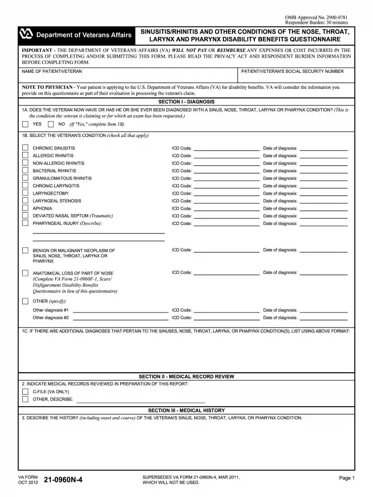 sleep apnea dbq pdf Preview on Page 1