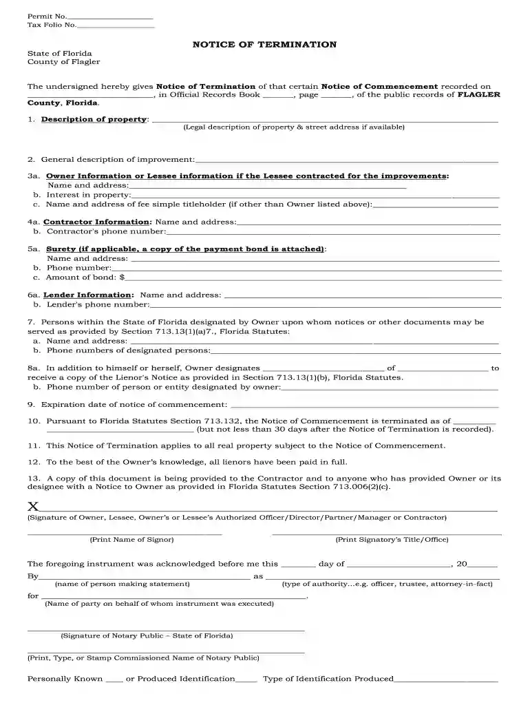 notice of termination of notice of commencement pdf Preview on Page 1