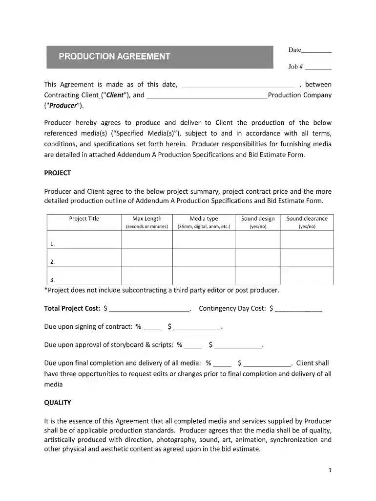 film production partnership agreement pdf free Preview on Page 1