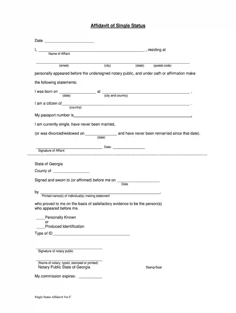 how to get unmarried certificate Preview on Page 1