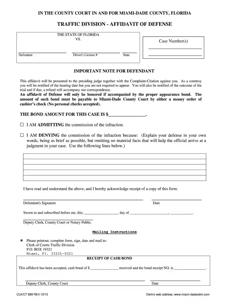 affidavit template florida Preview on Page 1