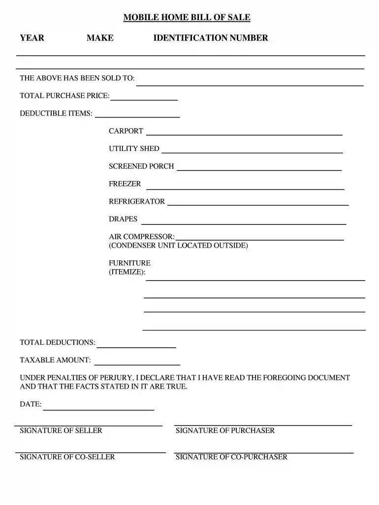 mobile home identification number Preview on Page 1