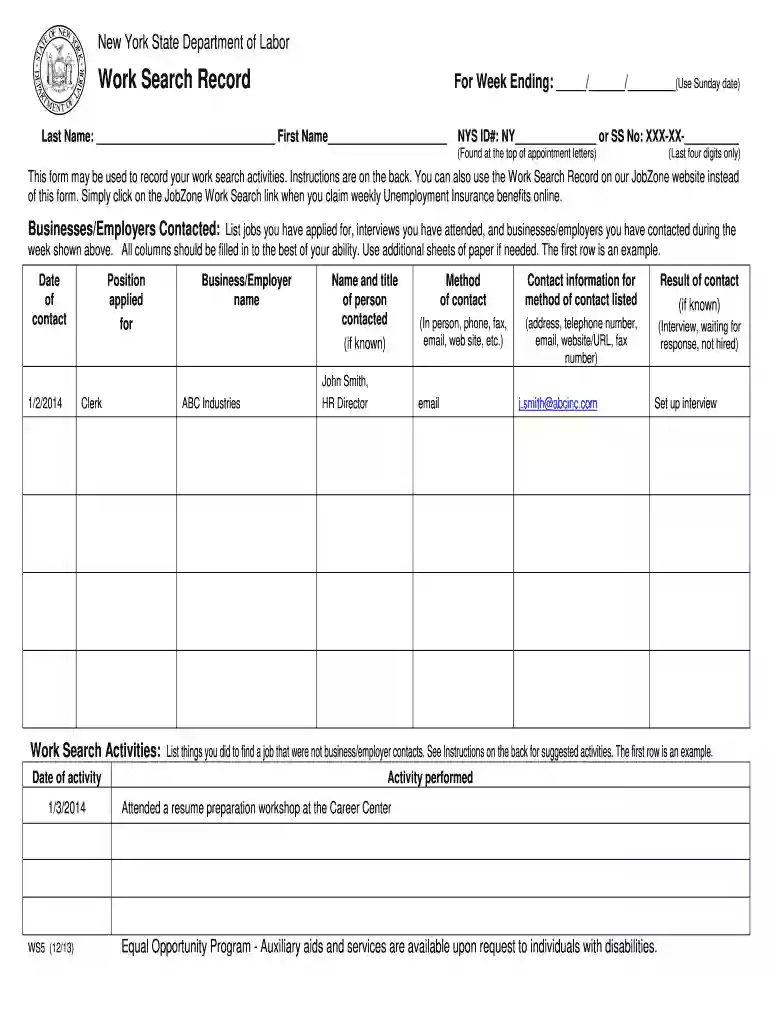 fia 1021b job search activities Preview on Page 1