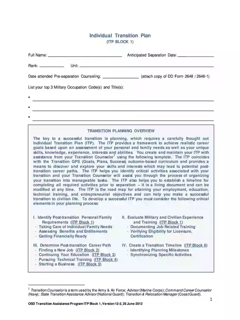 itp block Preview on Page 1