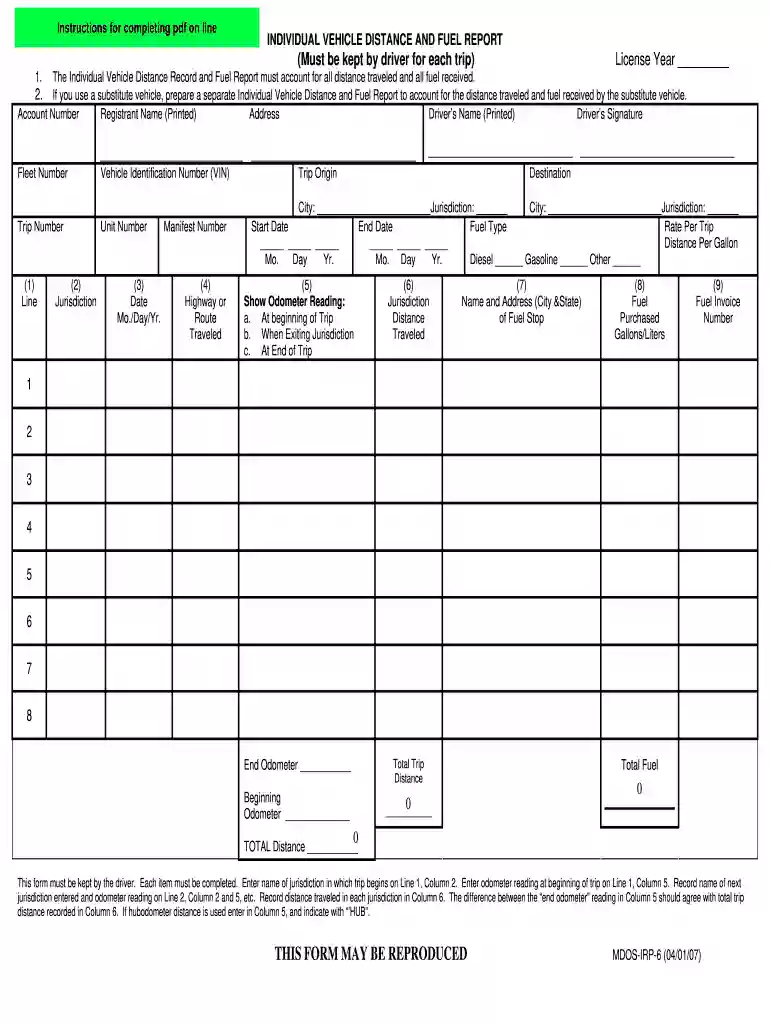 individual vehicle distance record Preview on Page 1