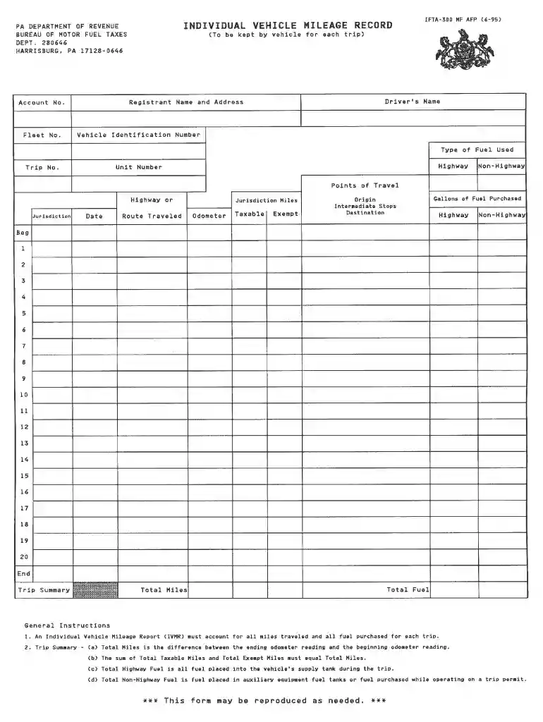 pa fuel tax sticker application Preview on Page 1