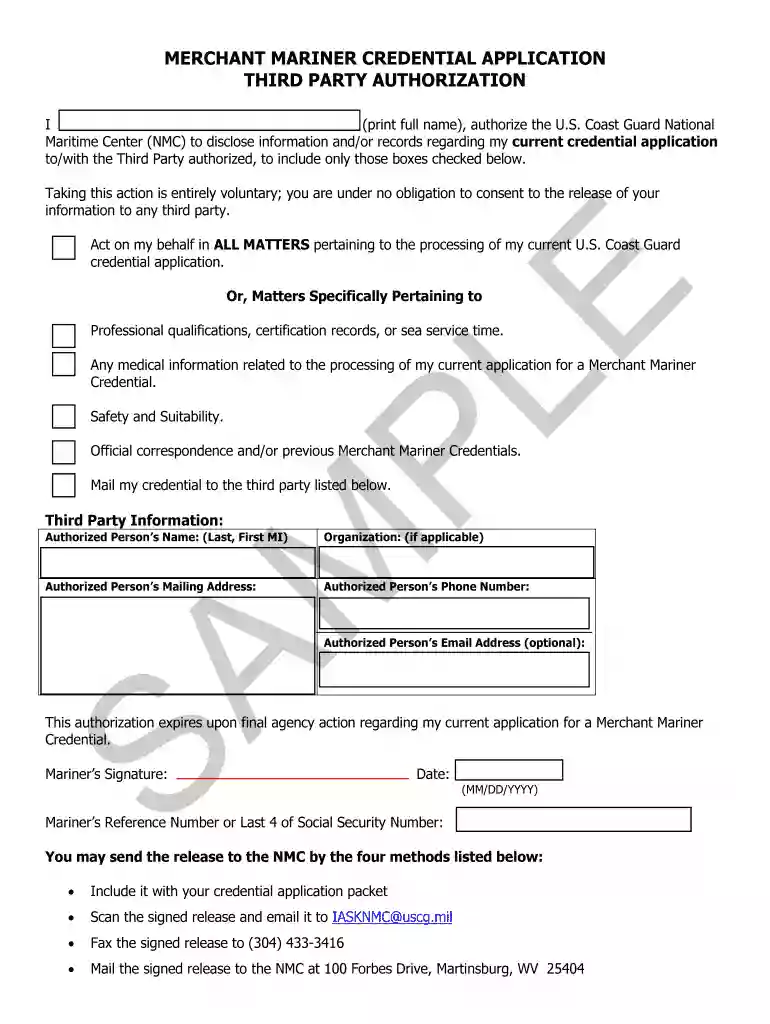 uscg mmc application forms Preview on Page 1