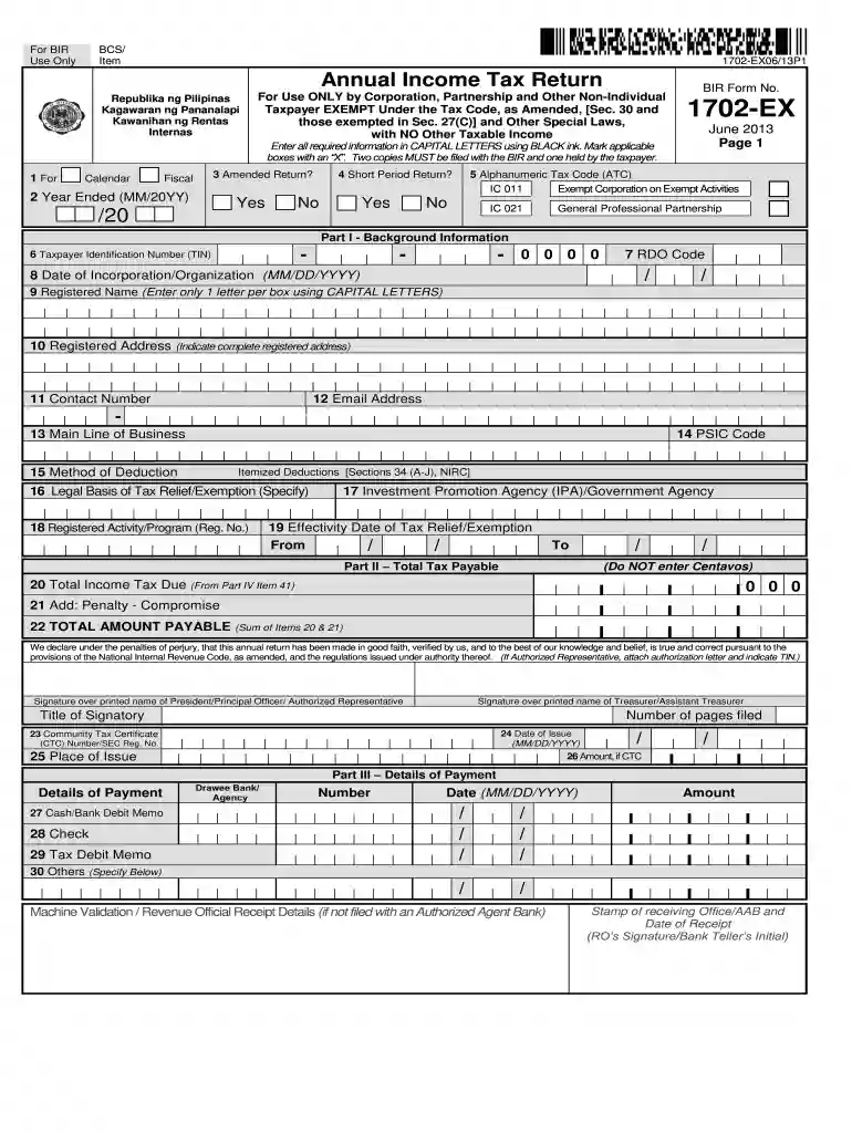 how to register or to file itr in 1702 ex form Preview on Page 1