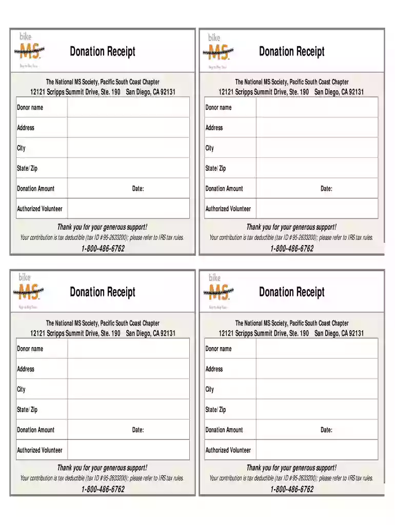 donation receipt format Preview on Page 1