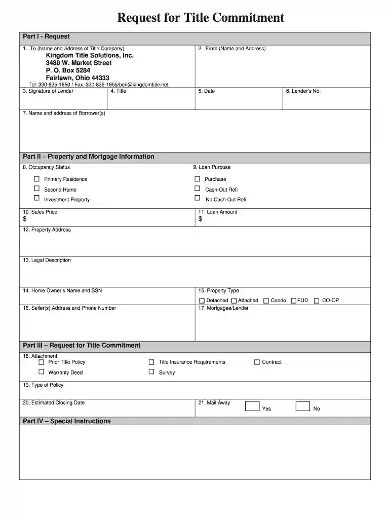 title order form Preview on Page 1
