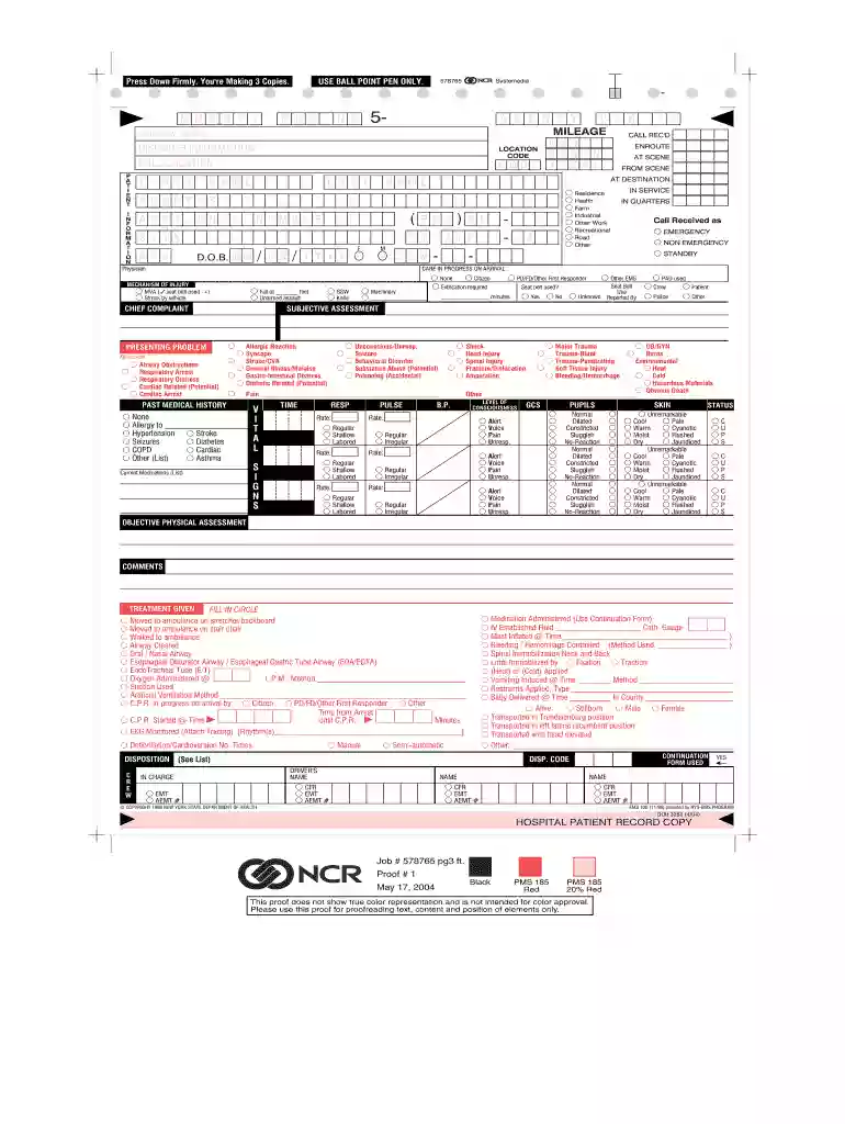 your prehospital care report is Preview on Page 1