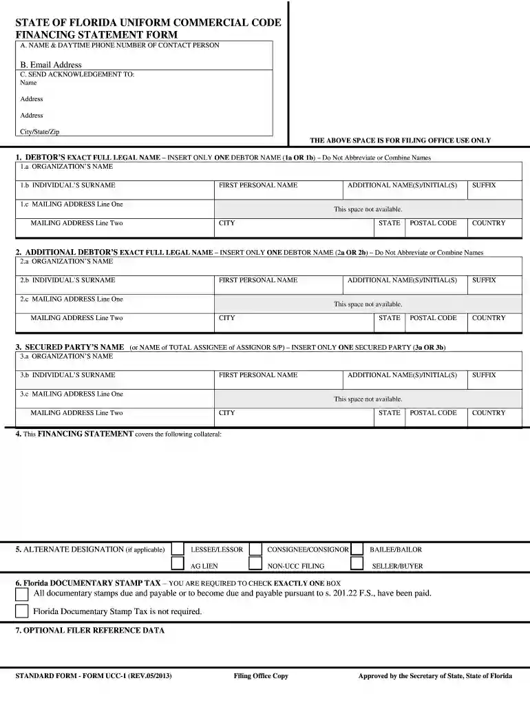 ucc 1 form florida Preview on Page 1