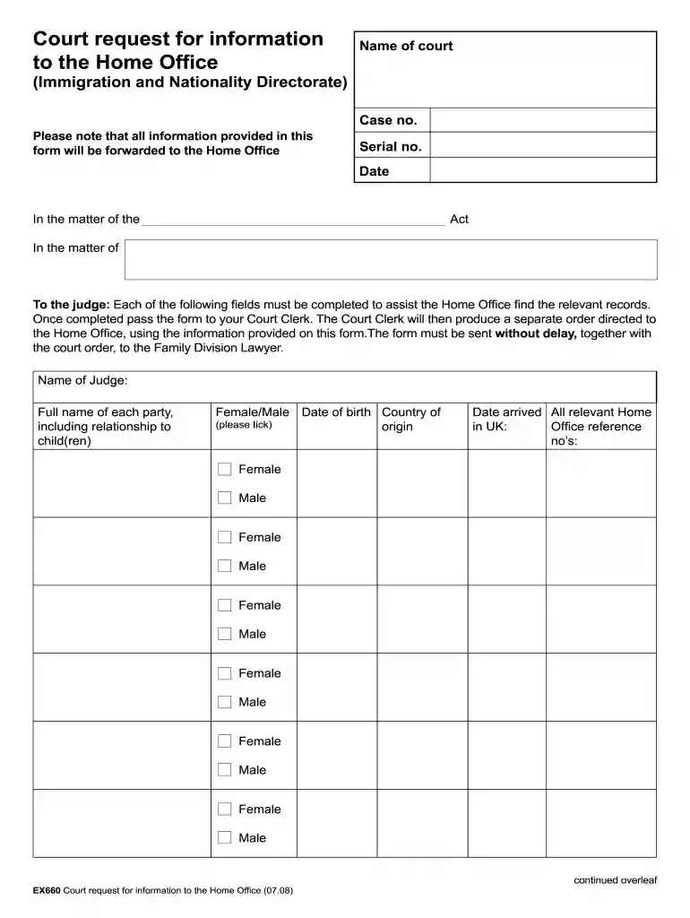 ex660 form Preview on Page 1