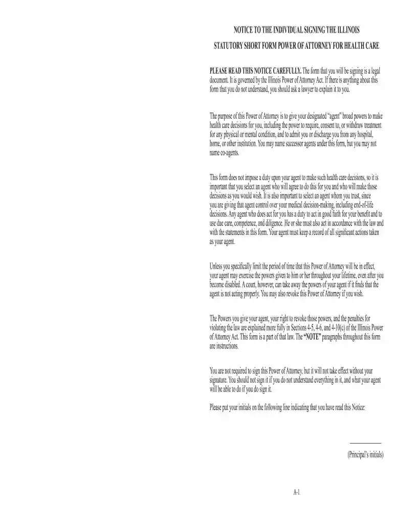 illinois statutory short form Preview on Page 1
