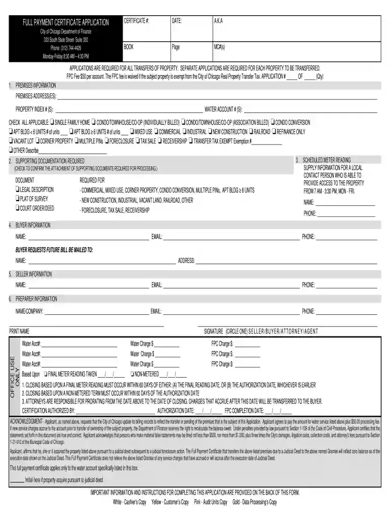 water certification chicago Preview on Page 1
