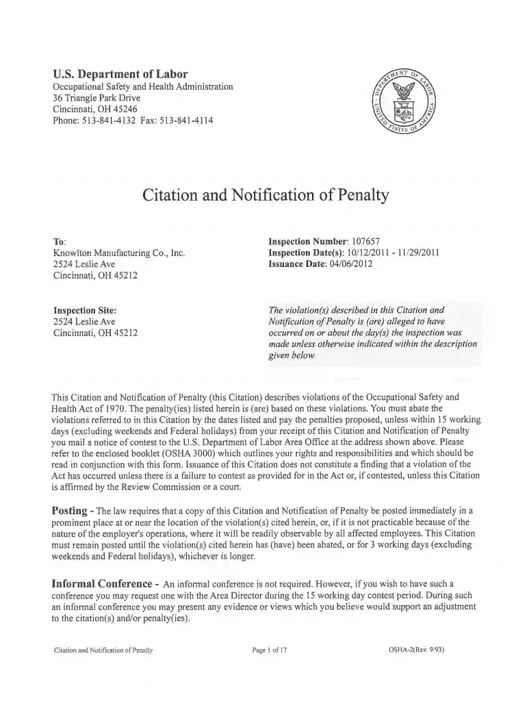 osha certification of corrective action worksheet Preview on Page 1