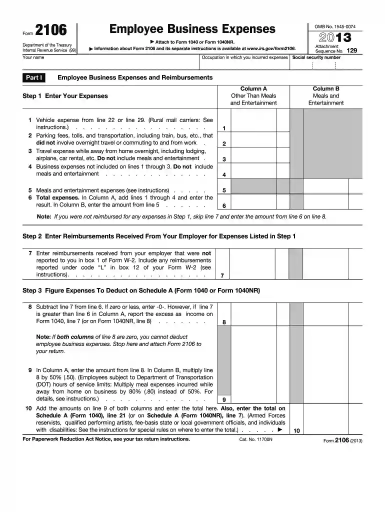 form 2106 recovery period Preview on Page 1