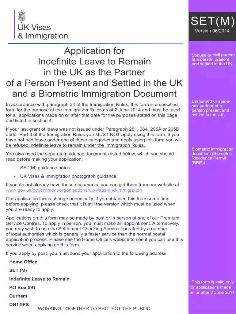 ilr application form set m pdf 2024 pdf Preview on Page 1