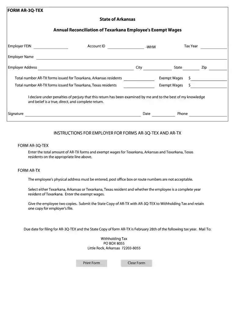 form ar tx Preview on Page 1