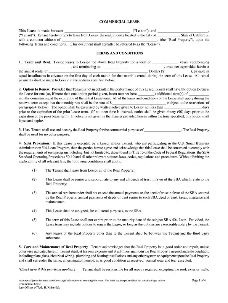lease tenant Preview on Page 1