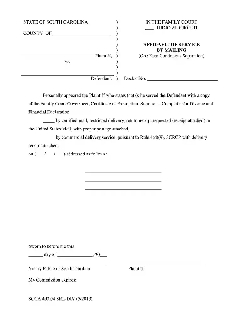proof of service form Preview on Page 1