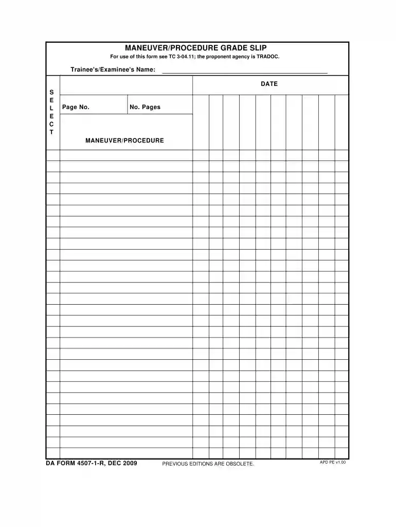 da form 4507 Preview on Page 1