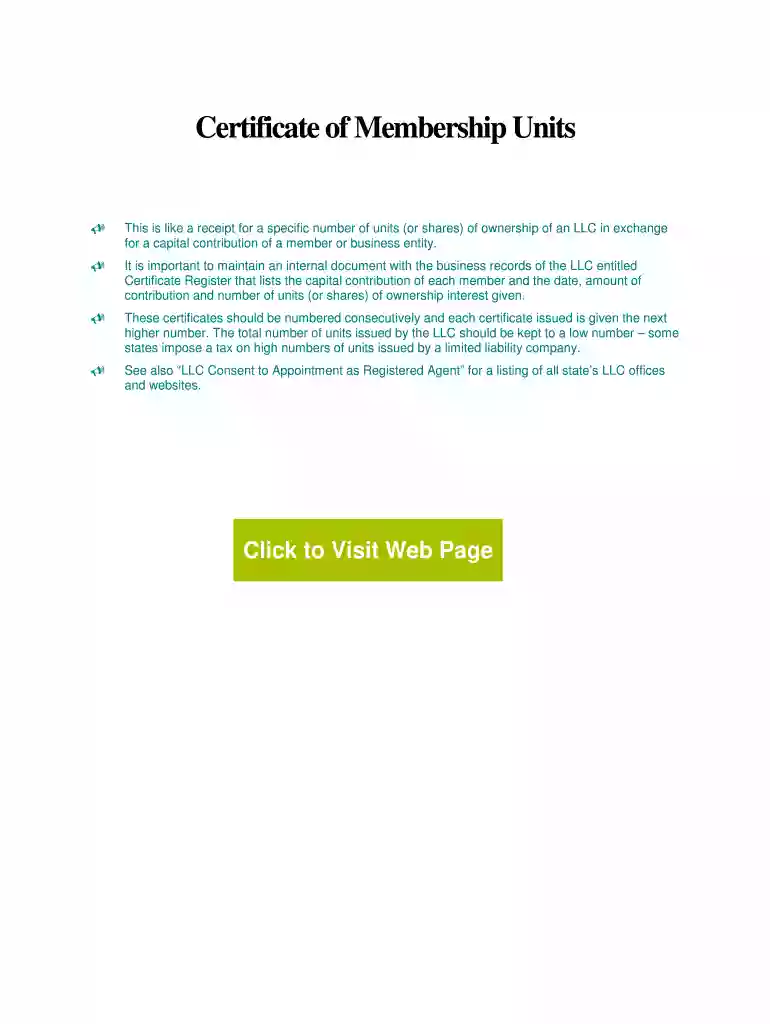 llc membership certificate pdf Preview on Page 1