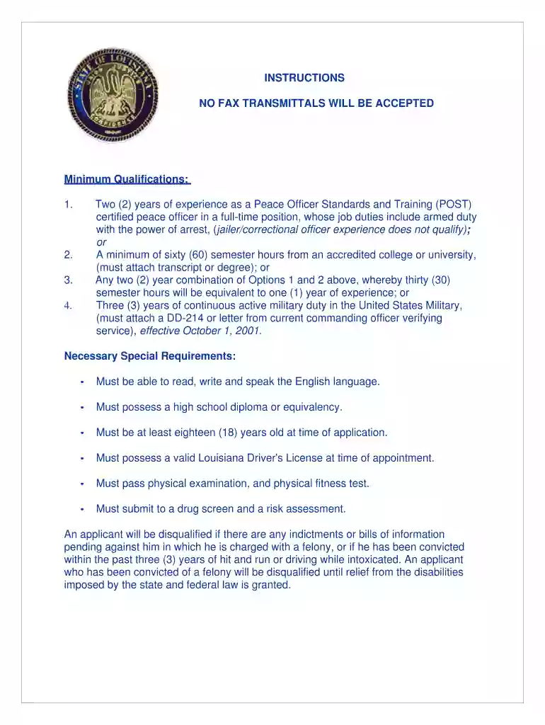 louisiana state police background checks Preview on Page 1